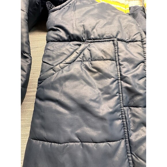 Vintage Ski Jacket Vest Weathercaster 70s 80s Blue Racing Ad Monroe Shocks SizeS - Picture 3 of 16